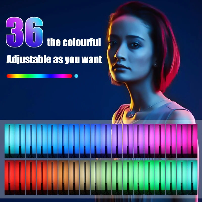 Фото LUXCEO Q508A ручной RGB фотографический Штатив для фотостудии 3000K-6000K CRI 95 №3