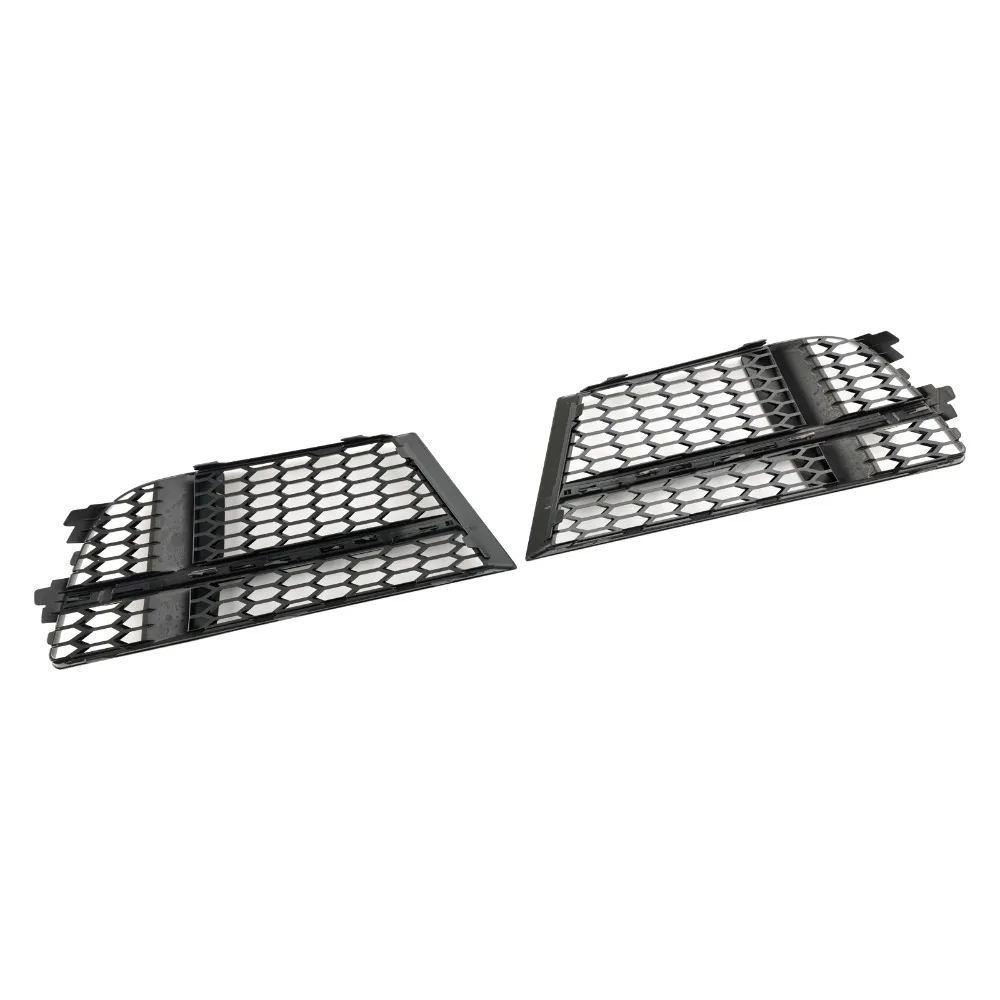 2X Car Front Bumper Fog Light Grille Grill For AUDI A3 8V S-LINE SEDAN SPORTBACK CONVERTIBLE 17-19 Honeycomb Mesh Fog Lamp Cover