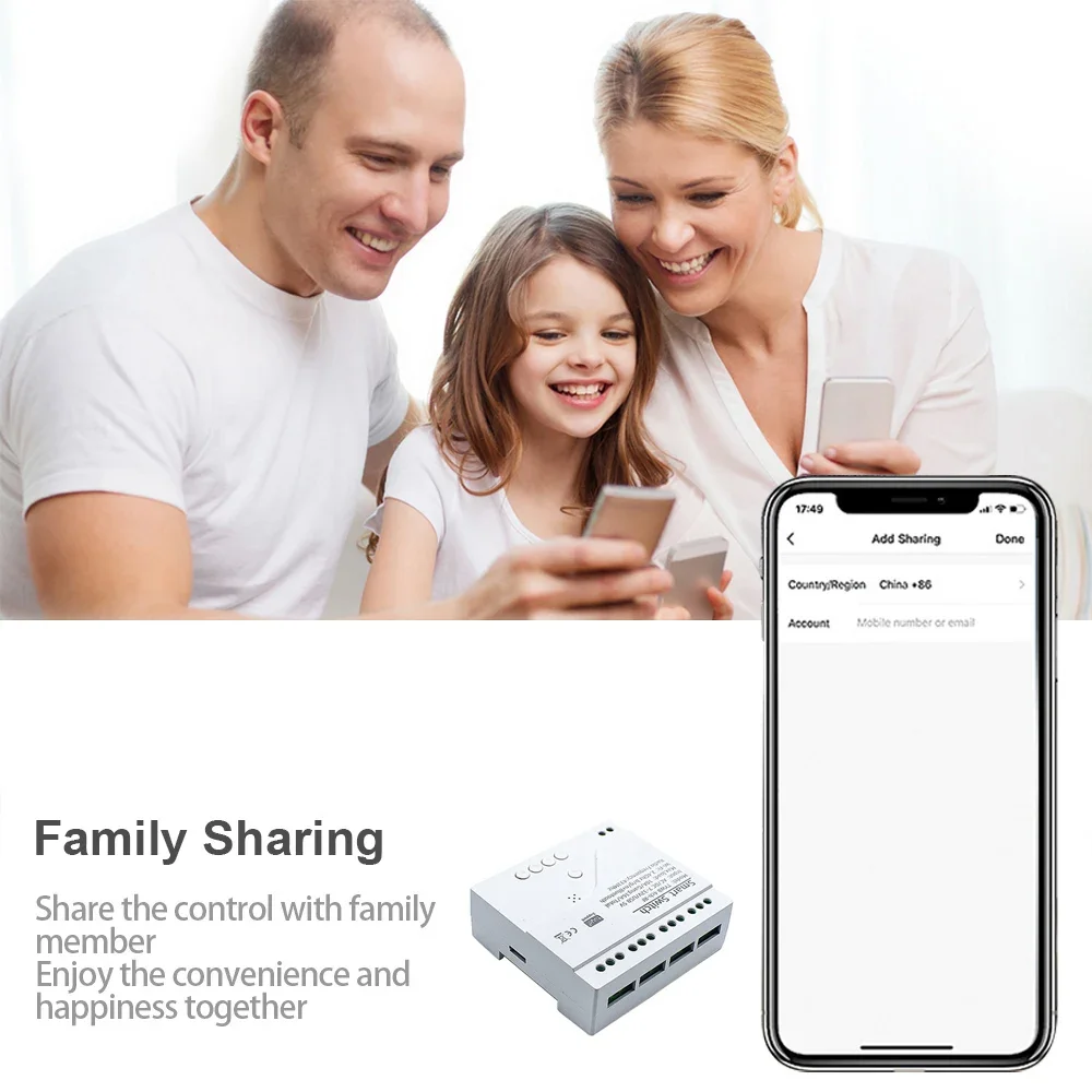 Tuya Wifi RF 4 Channel Module 85-265V Smart Switch Tuya Zigbee Garage Door Switc