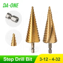 

Step Conical Drill Bit 3-12 4-12 4-20 4-22 4-32 HSS Straight Groove Spiral Groove Metal Drills Bits Woodworking Power Tools