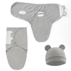 100% Organic Cotton Baby Swaddle Blanket Wrap Hat Set for Infant  Adjustable Newborn Swaddle Baby Swaddle for 0-3 Month 2
