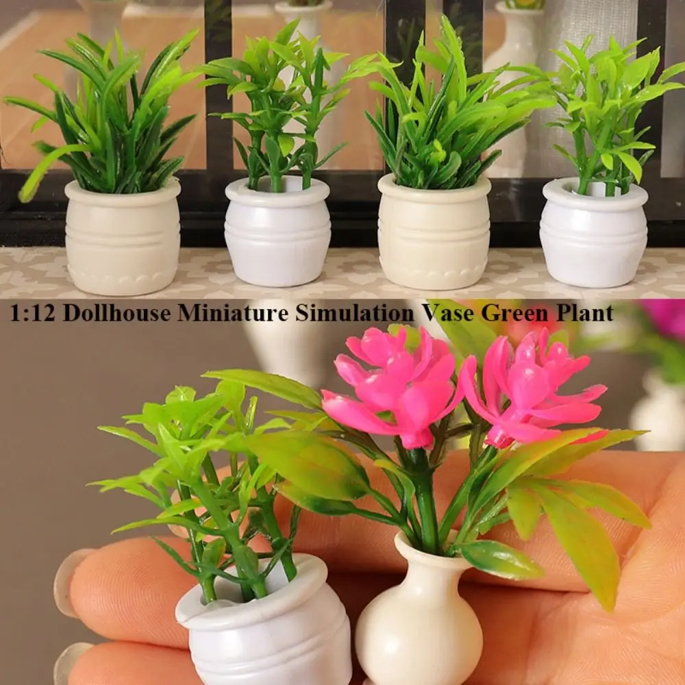 Green Plant Miniature Dollhouse Decorations 1:12 Scale