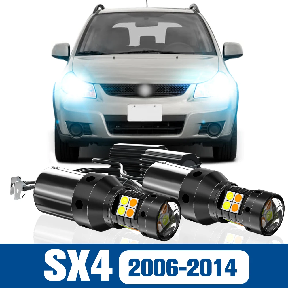 

2pcs LED Dual Mode Turn Signal+Daytime Running Light DRL Accessories Canbus For Suzuki SX4 2006-2014 2007 2008 2009 2010 2011