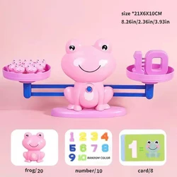 Mathematical Fun Frog Scale Educational Toy for Children - Introduction to Addition and Subtraction (Pink)