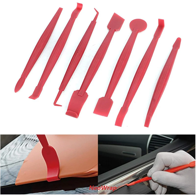 Car Vinyl Wrap Kit Felt Edge Squeegee Micro Edge Trimming Stick Safe Zippy Cutter Vehicle Solar Film Install Window Tint Tool