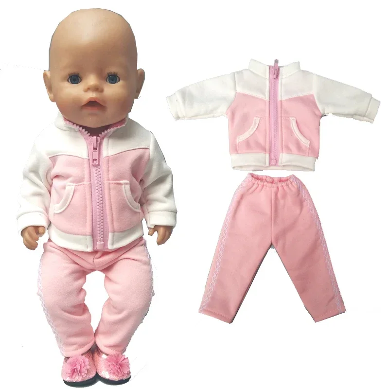 Doll Clothes for 43cm Born Baby Doll Jacket Clothes Pants Set for 17" 43cm Baby New Born Doll Down Coat Children  Toys Wear