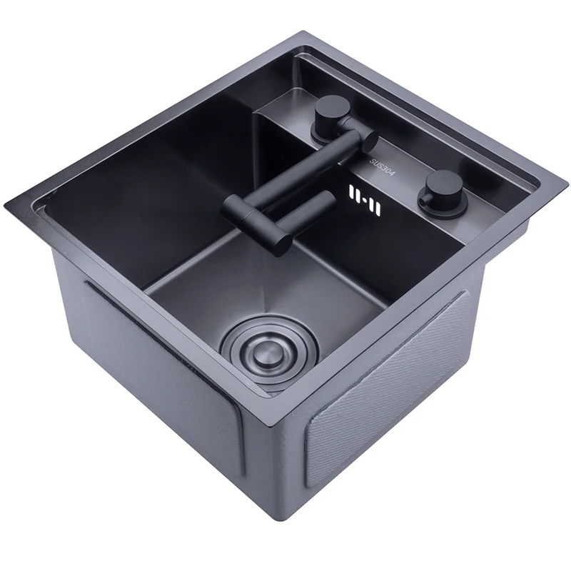 Hidden Kitchen Sink 304 Stainless Steel Sink Single Bowl Small Size Balcony Conceale Sinks