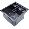 Hidden Kitchen Sink 304 Stainless Steel Sink Single Bowl Small Size Balcony Conceale Sinks 4