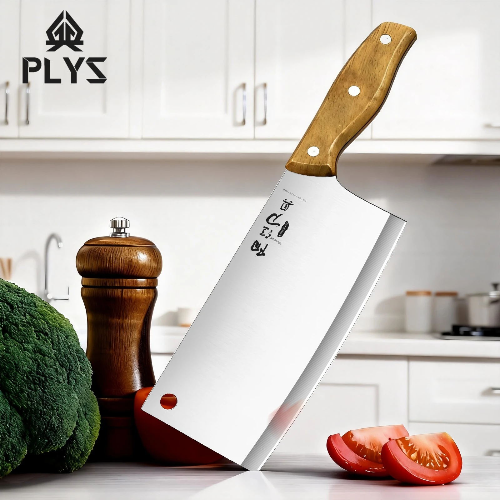 Kitchen knife,Stainless steel Wooden handle Kitchen Knives, Multi-functional Slicing knife Chef Meat Knife Kitchen Cooking tools