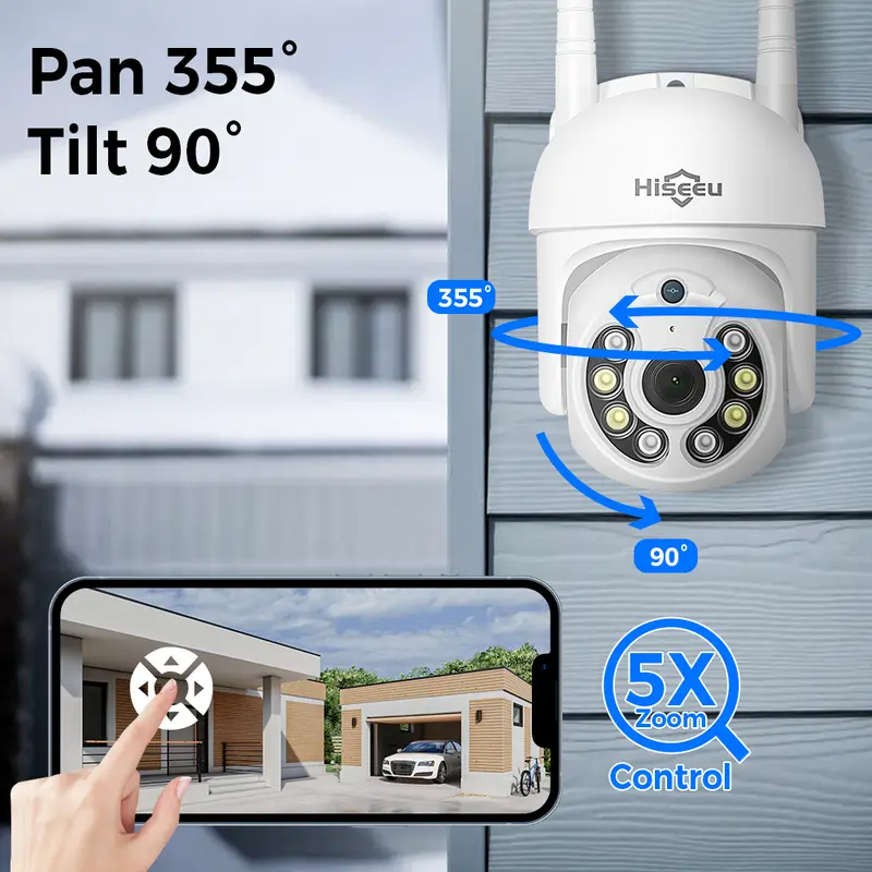 Hiseeu 3/5MP Wireless Security Cameras Kit Outdoor Waterproof IP Camera Surveillance CCTV System Set with 10.1" Monitor 10CH NVR - Image 2