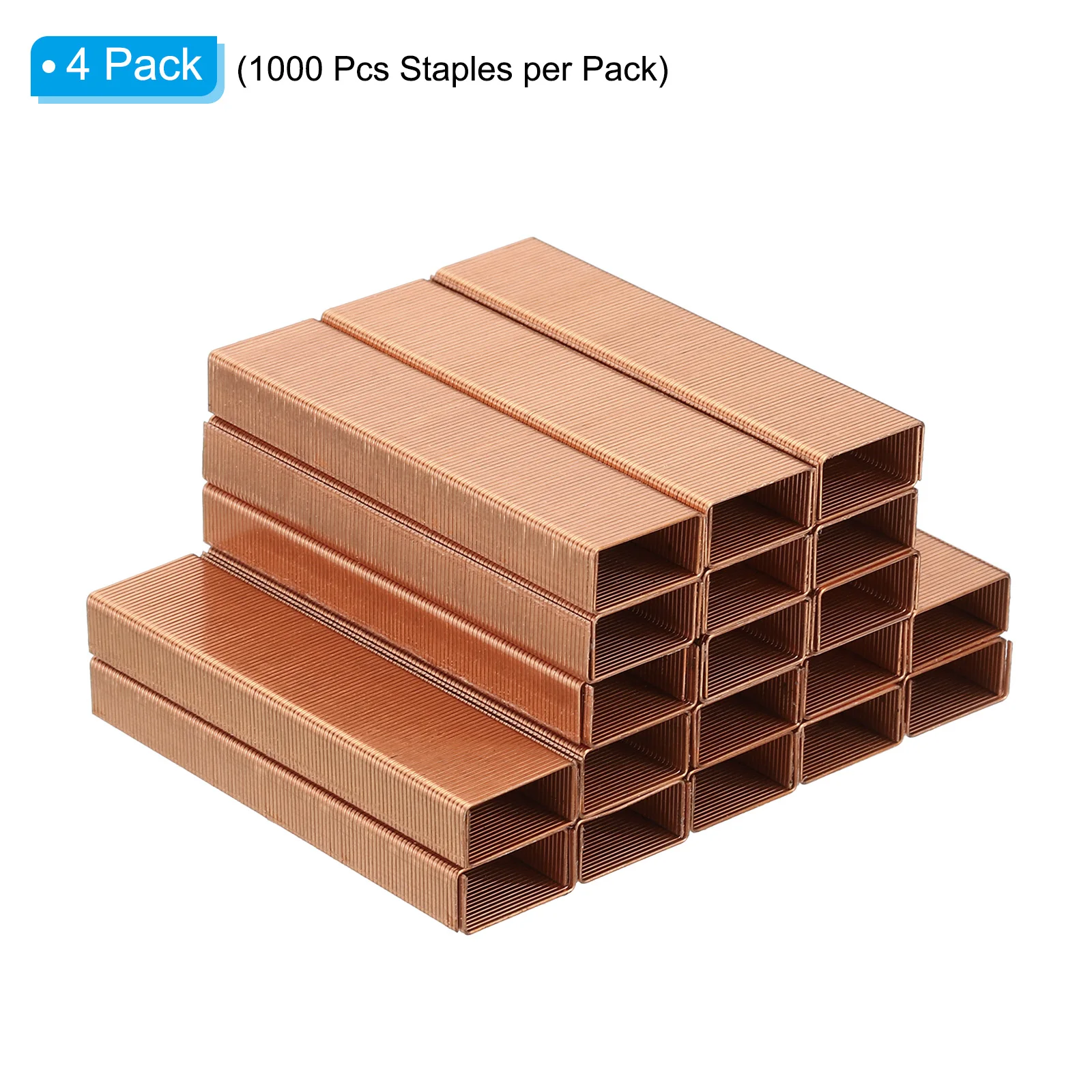 Rose Gold Metal Staples 4000Pcs/4Pack 26/6 Standard Stapler Staples 1/4Inch Long Staple Jam Free Binding Tools Office Stationery stapler pin