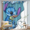 Stitch Cartoon Curtain 3D Print Bedroom Living Room Window Blackout Partition Style Home Decoration 2