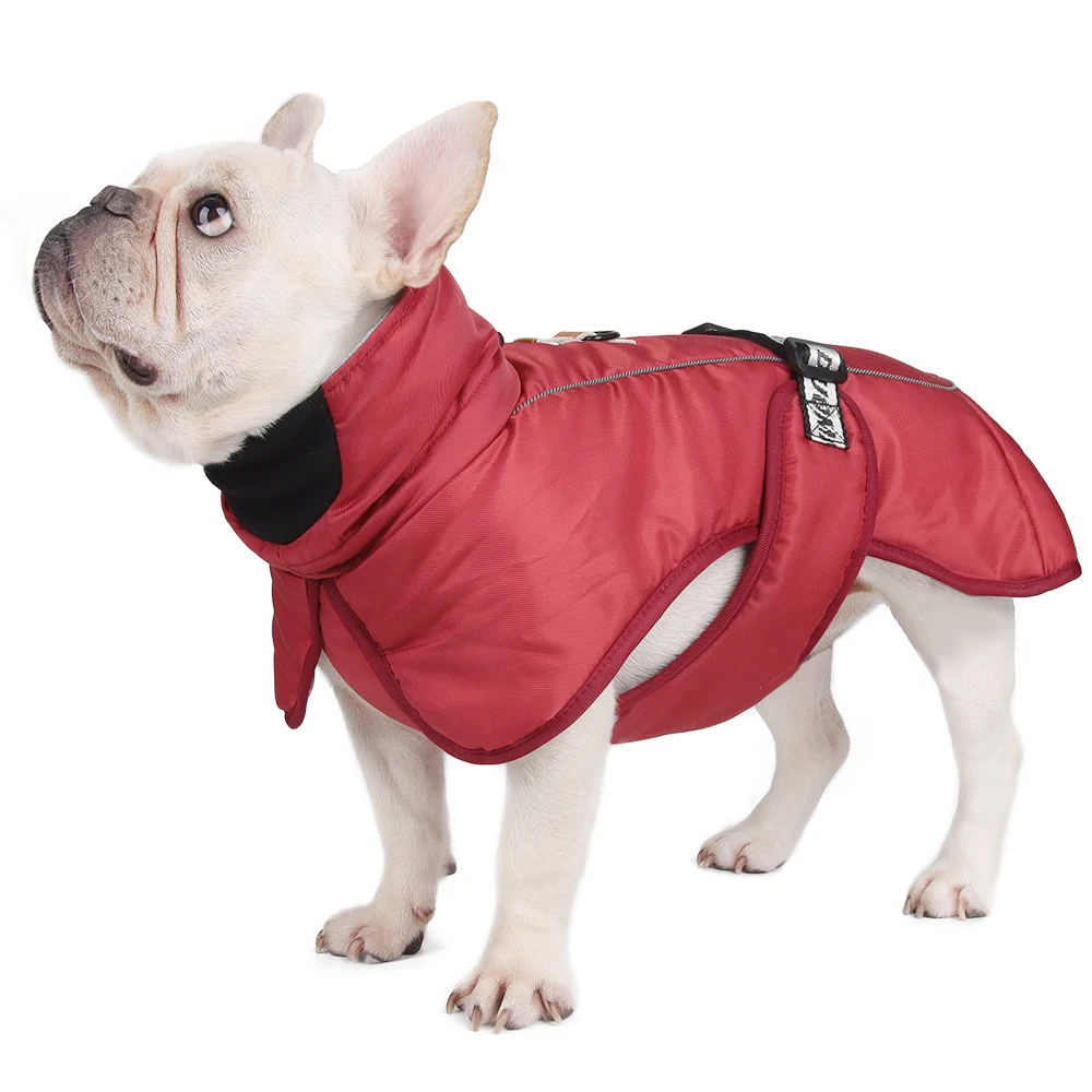 Windproof winter warm dog jacket for medium to large dogs – perfect for labradors, golden retrievers, and pit bulls
