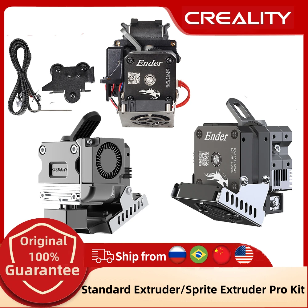 

Экструдер Creality Sprite Pro Kit, 300 ℃, высокотемпературная печать, 80N шаговый двигатель для Ender 3 Ender3 v2 Ender 3 pro Ender 3 Max