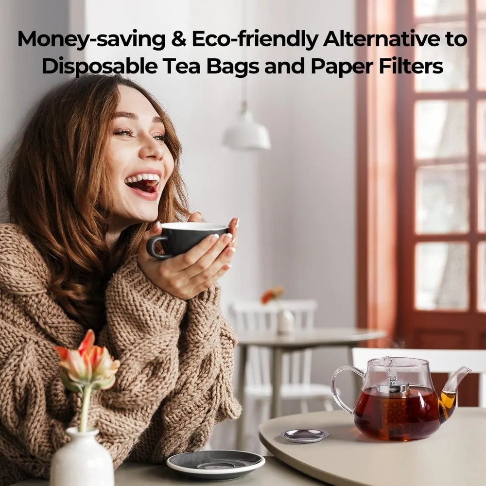 Tea Strainers for Loose Tea, Extra Fine Mesh Tea Infuser, 304 Stainless Steel, Loose Leaf Steeper for Black