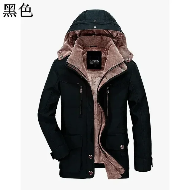 Premium Men's Hooded Multi-Pocket Warm Parka Jacket