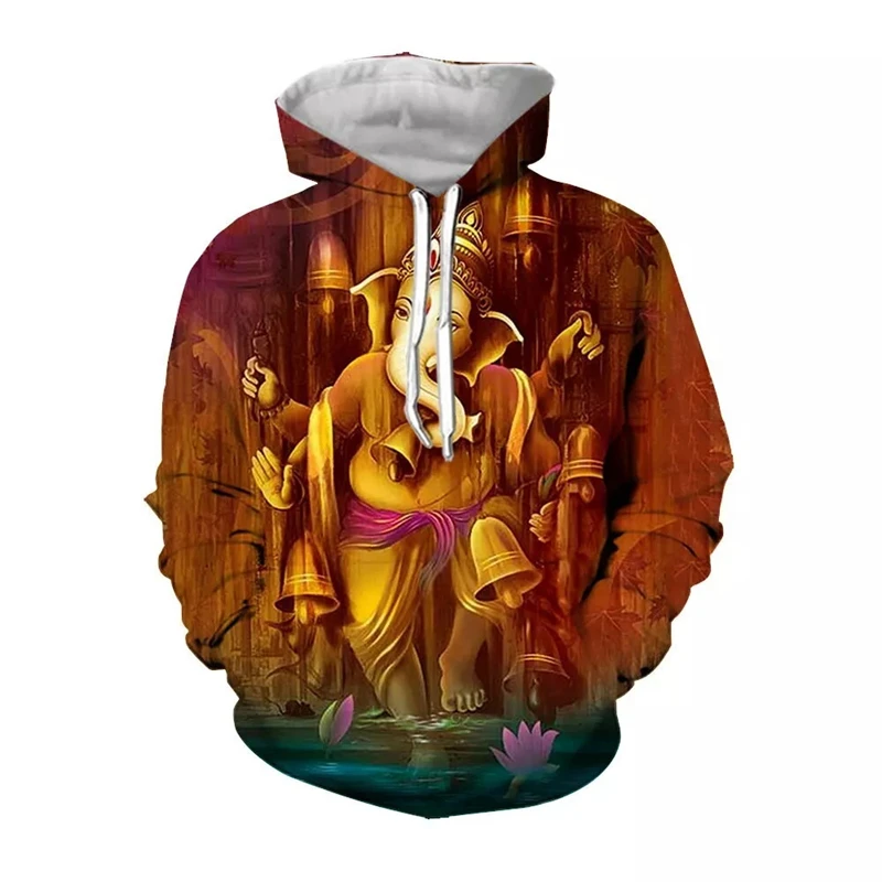 thumbnail image 1 of Nueva sudadera con capucha con gráficos 3D del dios mono indio Hanuman para hombres y mujeres, ropa con estampado de figura de mito hindú, sudadera con capucha de diseñador superior, 1 of 5