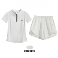 DRUR vêtements de Golf femmes léger été survêtement ensemble deux pièces gymnastique haut d'entraînement Shorts ensembles Fitness survêtement femme yaawear 2