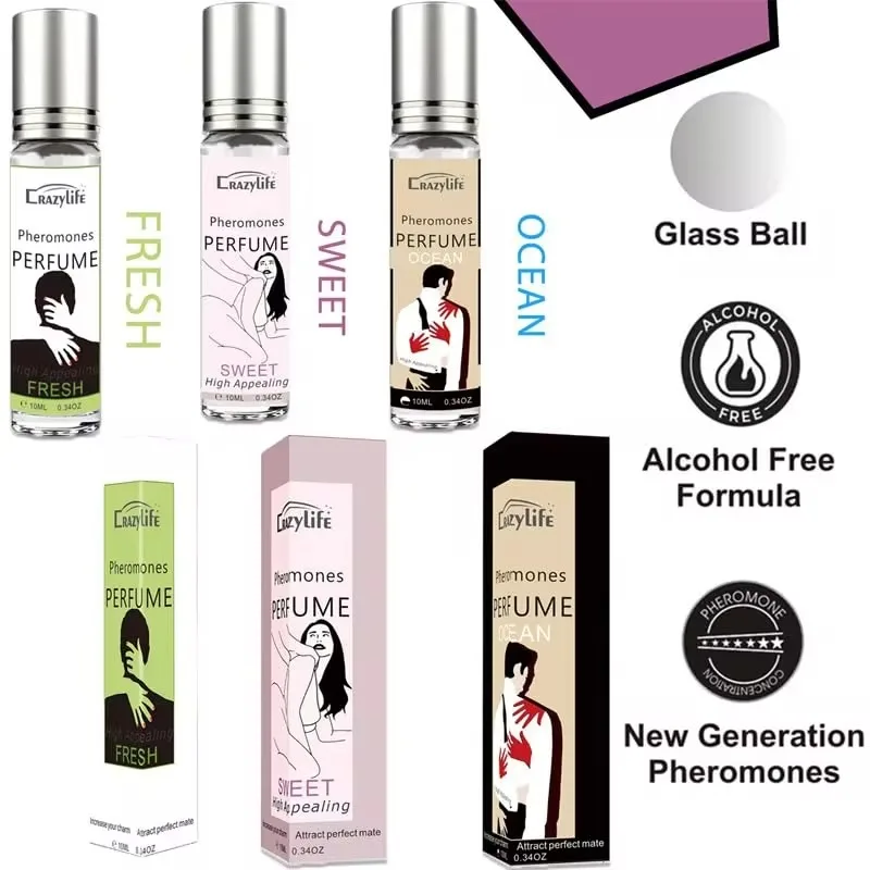 10ML Pheromones Roll-On Perfume Spray Long-lasting and Addictive Orgasms Body Emotions Spray Flirt Perfume Oil Women Male