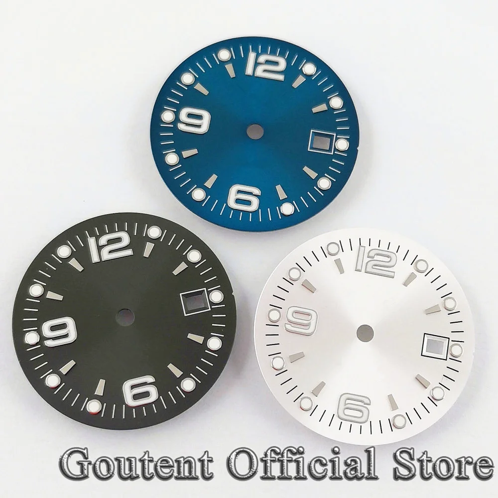 Goutent 31.5mm Sterile Blue Green Black White Watch Dial Fit ETA 2836 2824 DG2813 3804 Miyota 8215 821A 8205 Automatic Movement