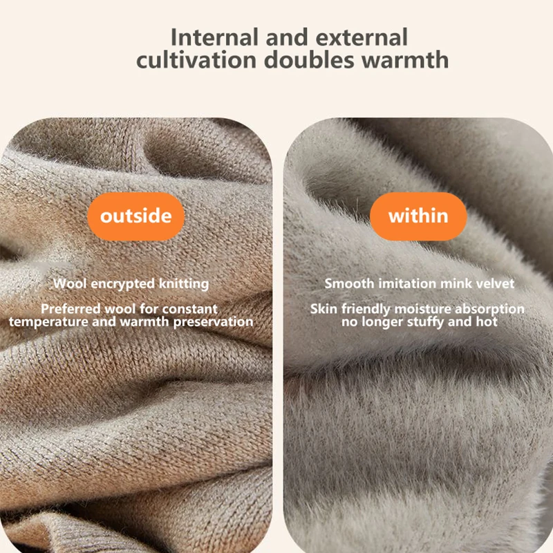 Men's warm pants, wool pants, cashmere pants, women's winter plush thickened, middle-aged and elderly underwear, thin autumn pan 5