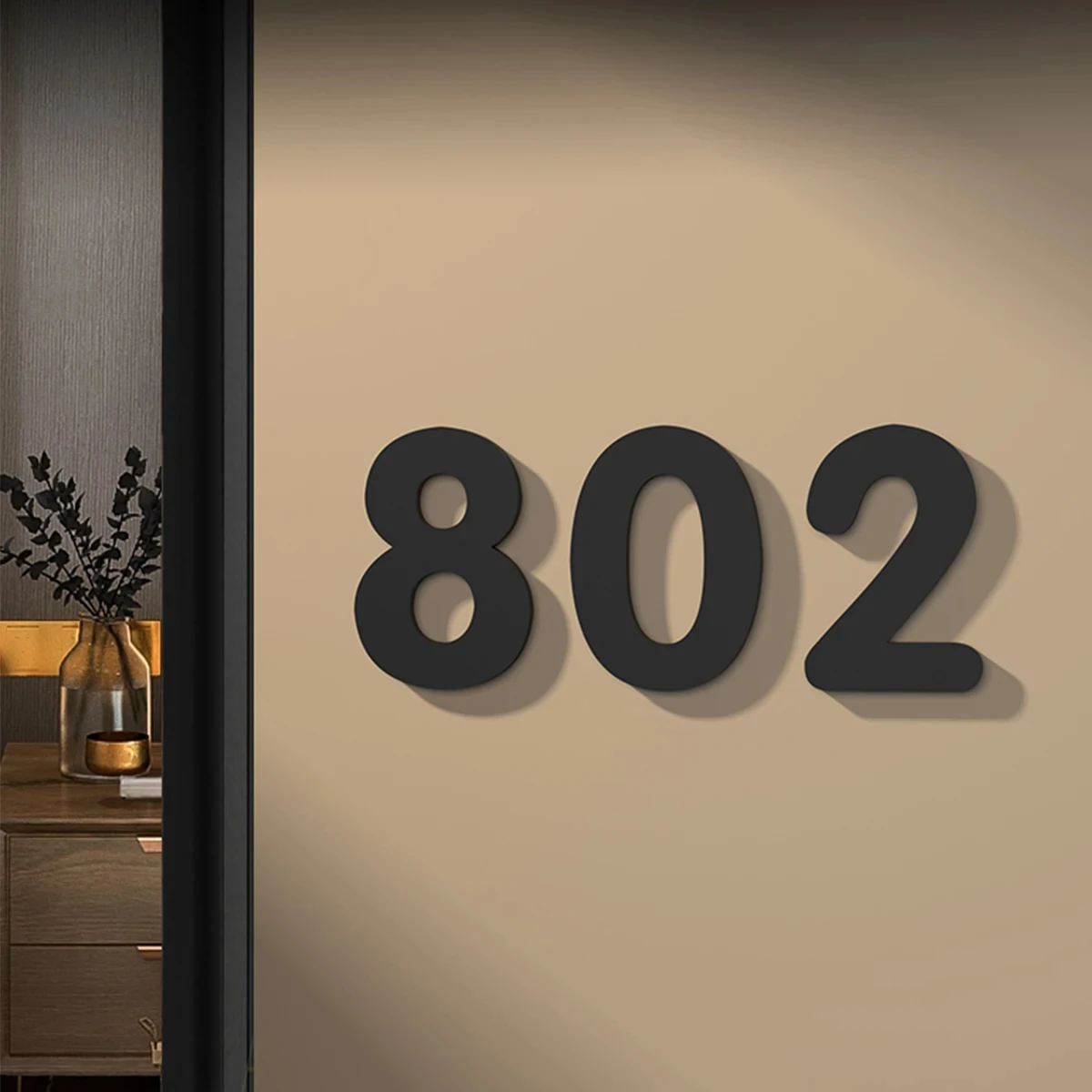 3D English Letter Digits House Number Floating Exterior Sign Plate Art Wall Sticker Luxury Acrylic Mailbox Room Door Deocr 26 house number signs house numbers number plate door signs