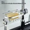 Drain Hanger Kitchen Faucet Rack Adjustment Anti-corrosion Bathroom Storage Organizer Hollow Design Metal For 2-3cm Faucets 1