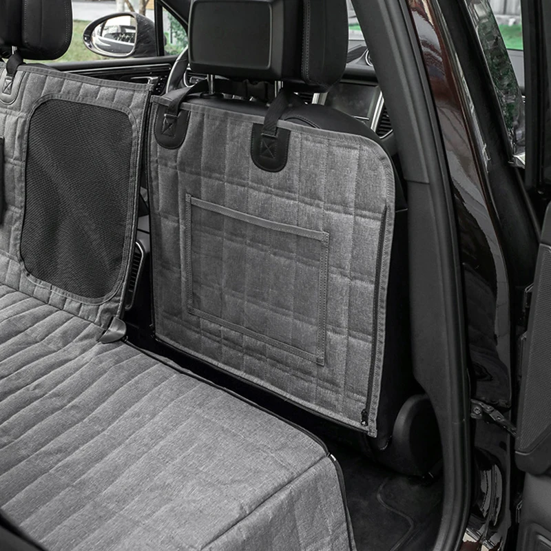 Dog Seat Cover Dog Car Seat Cover with Mesh Window Dog Hammock Waterproof Nonslip Puppy Back Seat Protector Cover For Car Trucks SUV