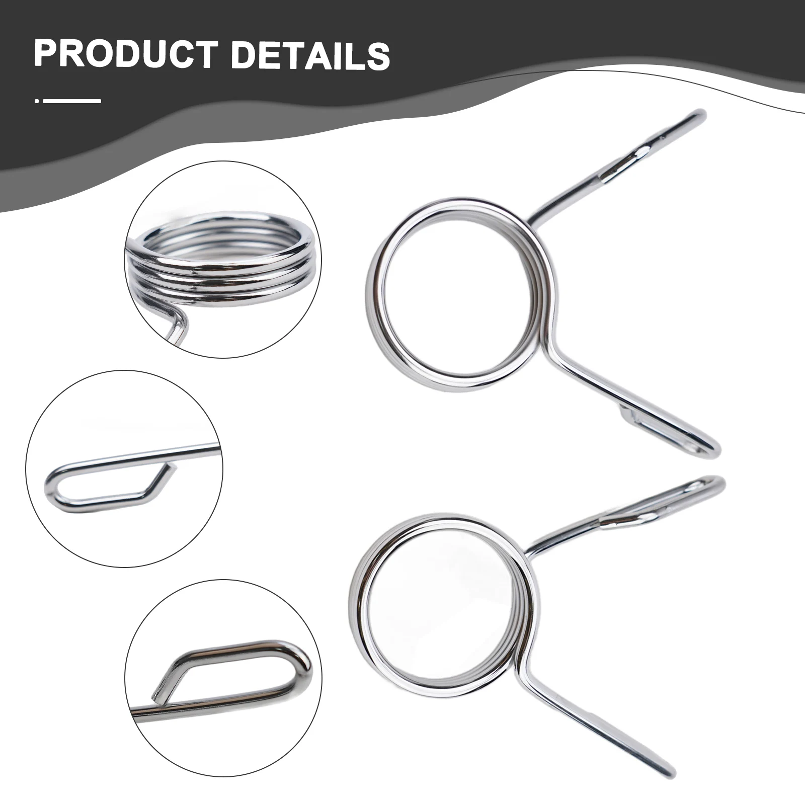 Barbell Accessories Spring Collars Collar Lock Clips Gym Weight Spring Barbell Collars Dumbbell Gym Accessories
