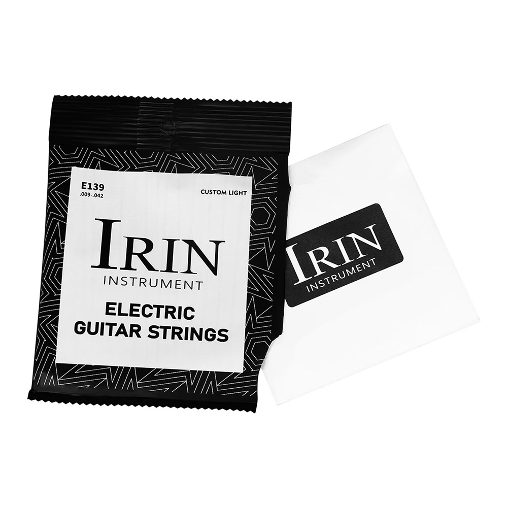 

Reliable Performance for Guitar Enthusiasts IRIN E139 Electric Guitar Strings Metal Rock Nickel Wound Silver 6 PCS