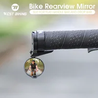 מראה ידית מיני לאופניים WEST BIKING עם סיבוב מתכוונן אוניברסלי 16-22mm MTB Road Bike מראה אחורית לאופניים אביזרים 1