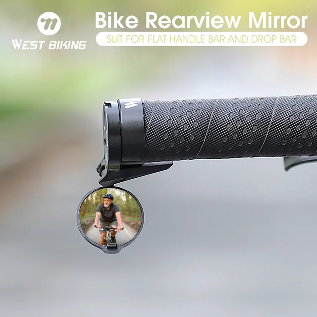 מראה ידית מיני לאופניים WEST BIKING עם סיבוב מתכוונן אוניברסלי 16-22mm MTB Road Bike מראה אחורית לאופניים אביזרים 1
