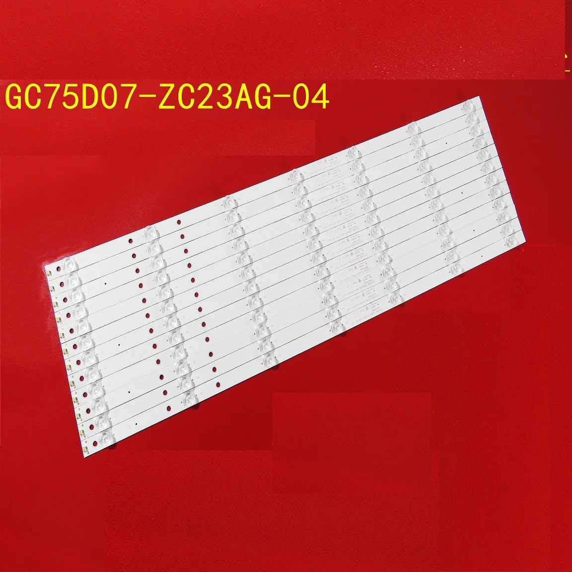 Barra de Retroiluminação Led para L75m54s Gc75d07-zc23ag04 12 Pcs 7led