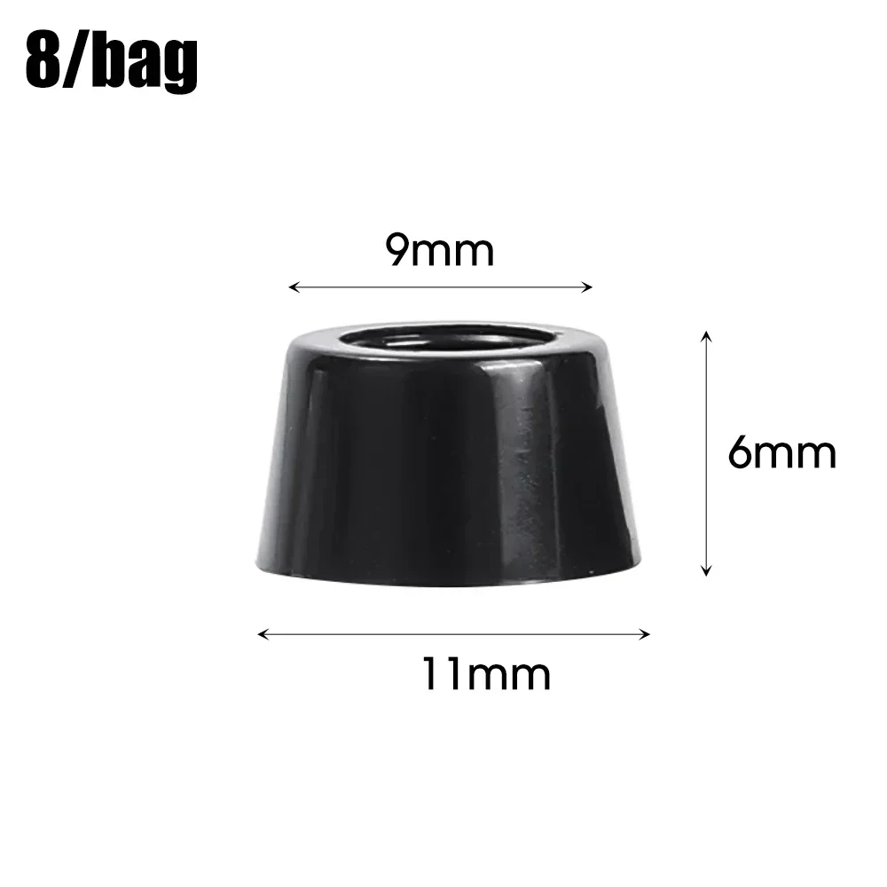 Black Rubber Non-Slip Floor Protectors for Furniture and Speakers
