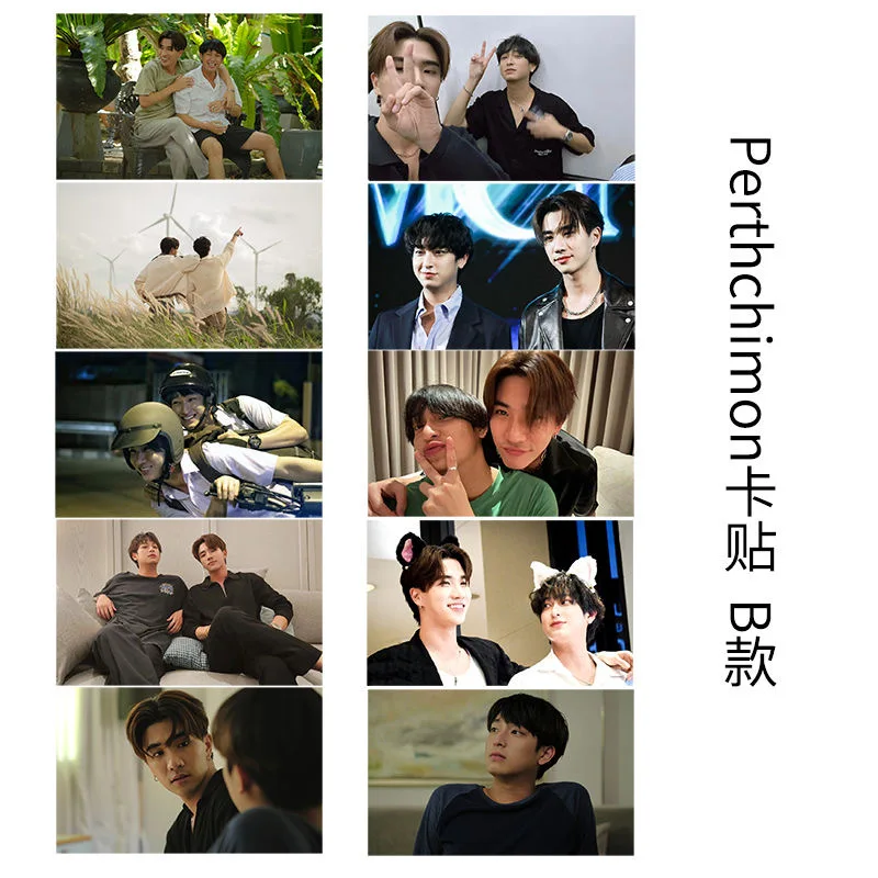 Perthchimon HD 포스터 카드 스티커, 태국 TV, 위험 로맨스, 드라마 스틸 사진, 버스 식사, 전화 노트북, DIY 장식, 10 개/세트