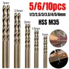 5 // 6/10 قطعة HSS M35 مثقاب الكوبالت 1 مللي متر 1.5 مللي متر 2 مللي متر 3 مللي متر 4 مللي متر 5 مللي متر للفولاذ المقاوم للصدأ عالية السرعة اوجير الحفر الصحافة أداة السلطة أجزاء