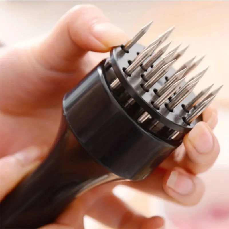 1PC Stainless Steel Steak Meat Tenderizer Hammer Loose Meat Needle Household Punching Daily Tendon Breaker Inserting Needle