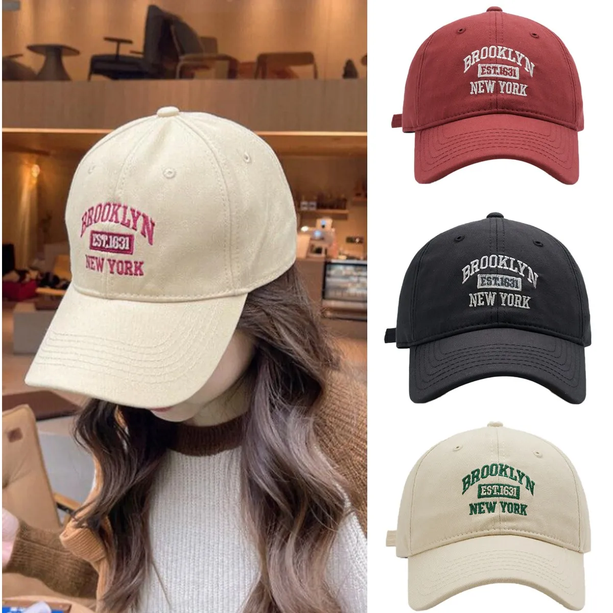 

New York Embroidery Washed Men Women Girls Baseball Caps 2023 Adjustable Solid All-match Outdoor Unisex Boys Baseball Hats Cap