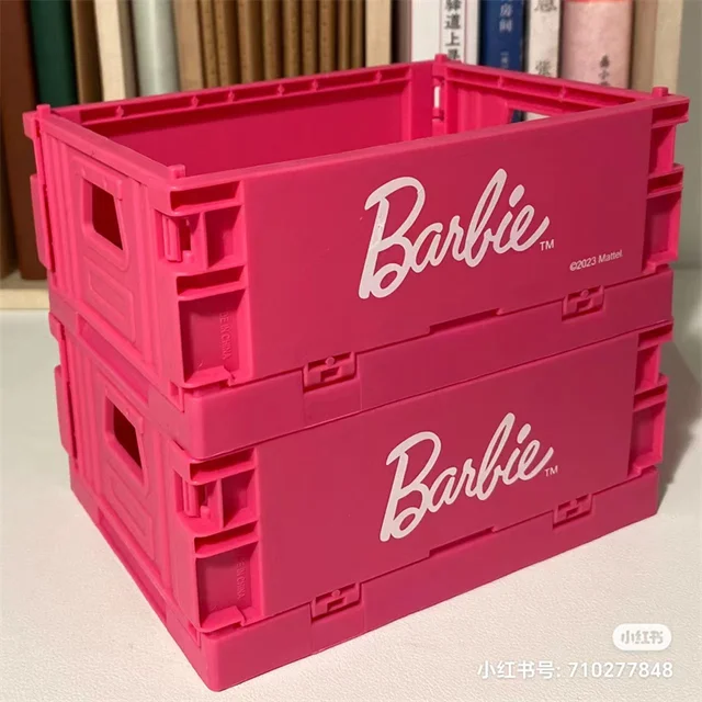 MINISO Barbie Storage Box Sundry Storage Student Snack Plastic