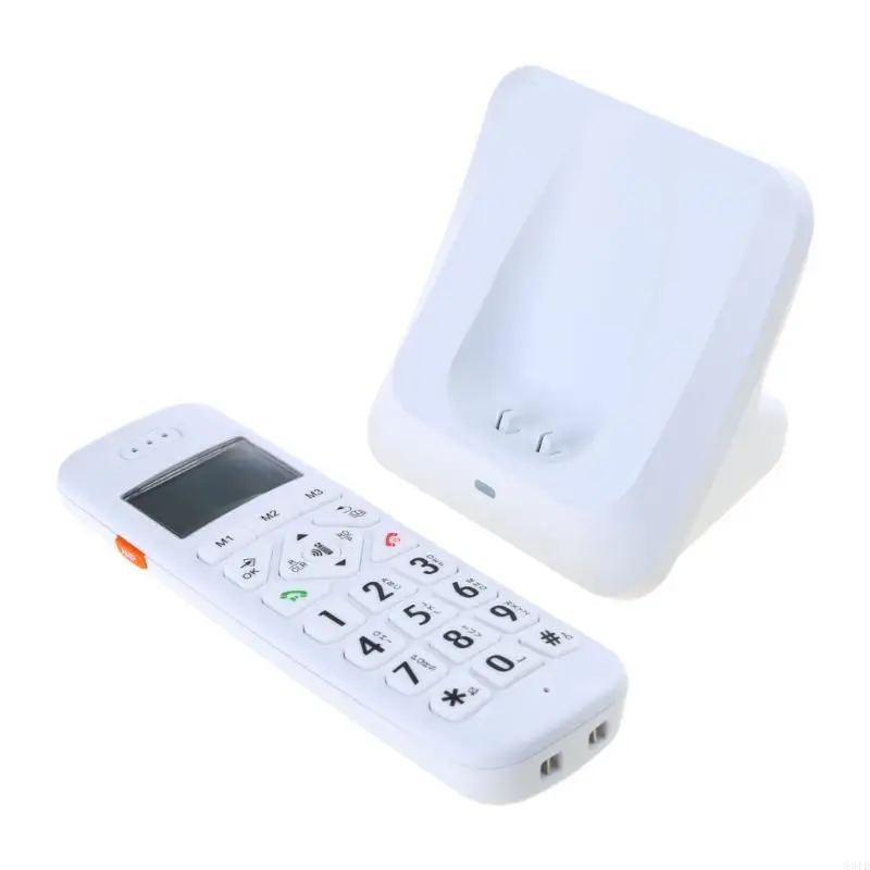831D D1011 Cordless Phone Handheld Telephone with CallerID Storage with Large LCD Display Landlines Phones Big Buttons