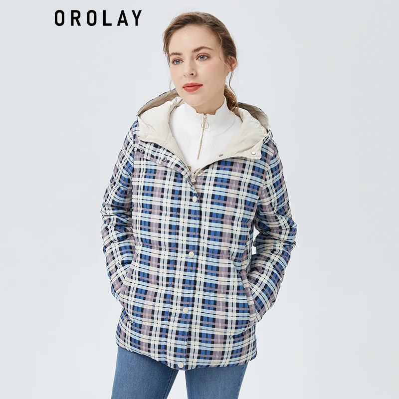 

Женский легкий пуховик Orolay, модная куртка с капюшоном