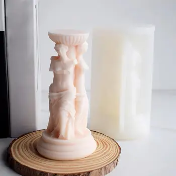 Roman Statue Candle Molds 3D Silicone 4