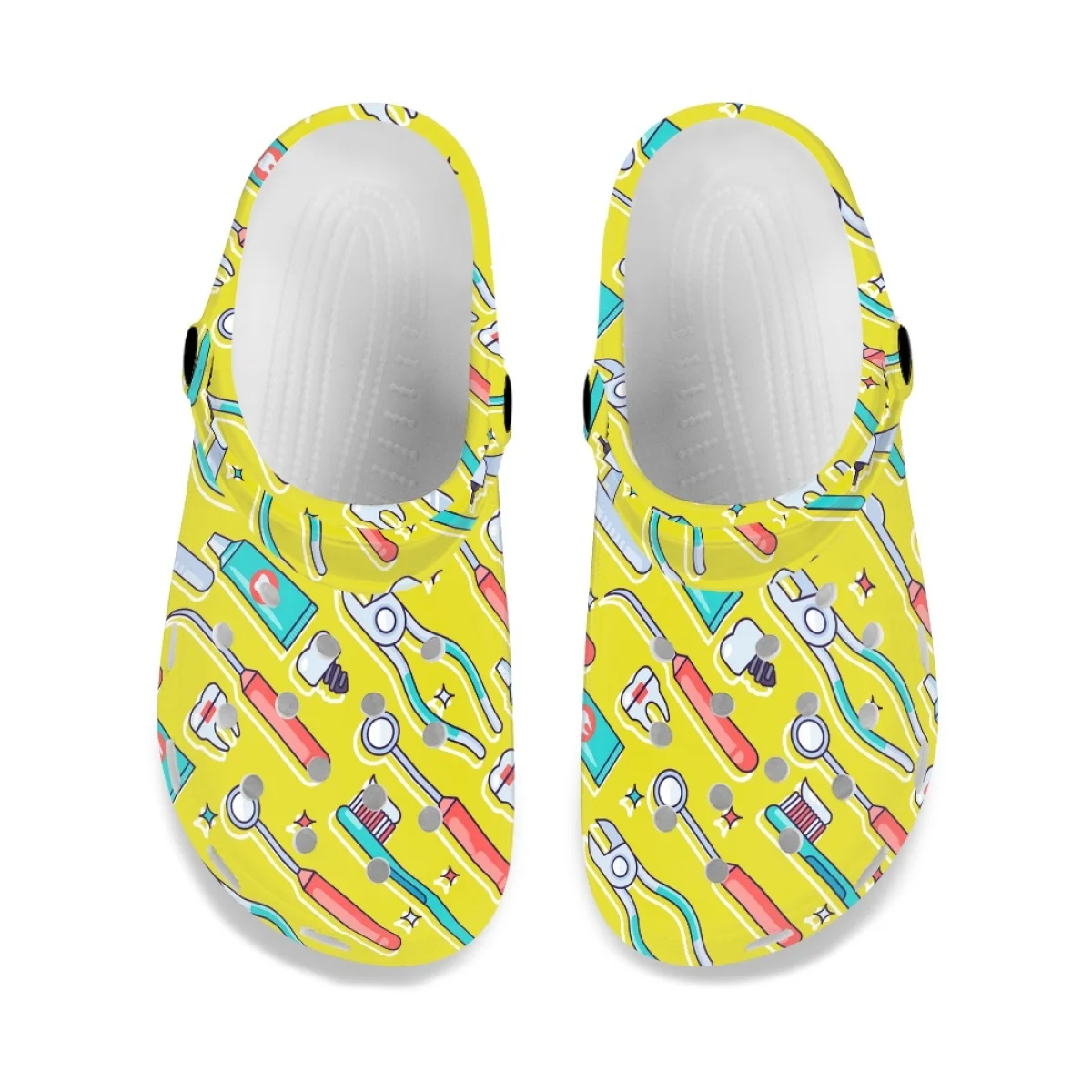 Slippers Cartoon Teeth Medical Equipment Designer Casual Sandals Women Outdoor Indoor Non-slip Flat Shoe Summer Beach Slides