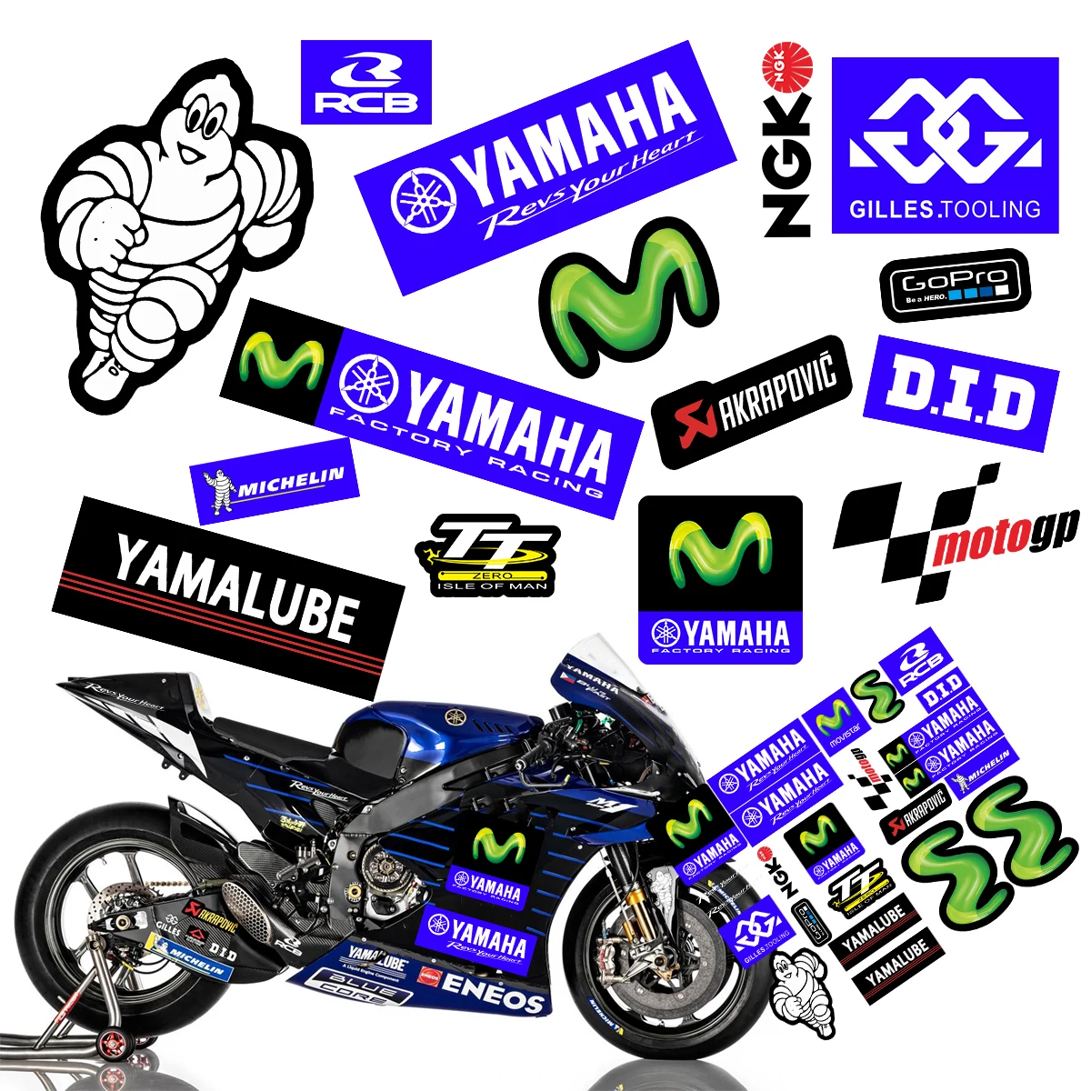 STATUZ Vinyl Reflektierend Für Yamaha Aufkleber Motorrad Logo