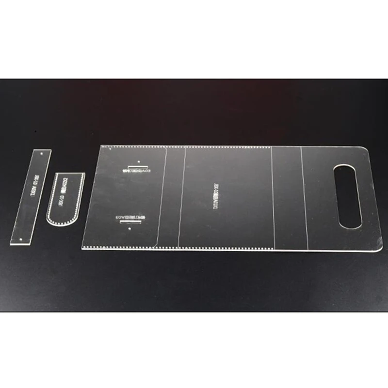 Acrylic Business Long Wallet Template, Leather Craft Pattern Stencil, Durable Tools for Making Wallets, 22*12*2.5cm, 1Set