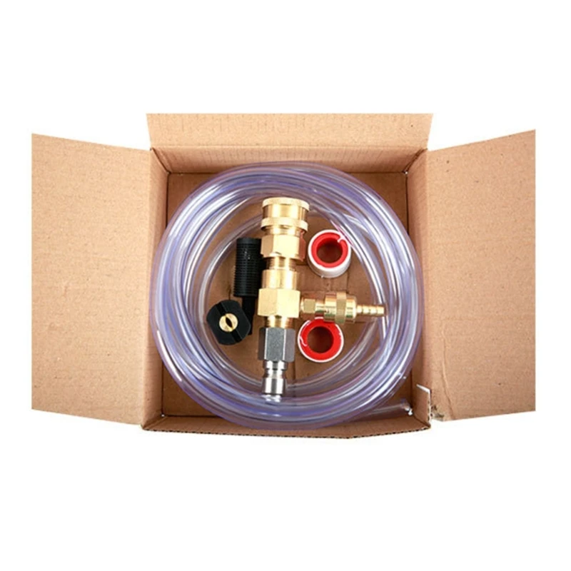 Chemically Injector Kits for Pressure Washer Soap Dispenser 3/8In Connectors Soap Injector with Siphon Hose & Nozzle