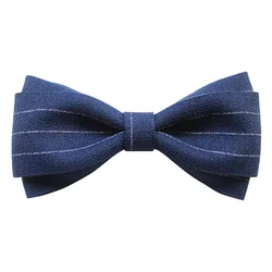 Men's Adult Bowtie Classic Fashion Wedding Party Formal Satin Gift Two-layer Stripe Multicolor Adjustable Bow tie bow tie