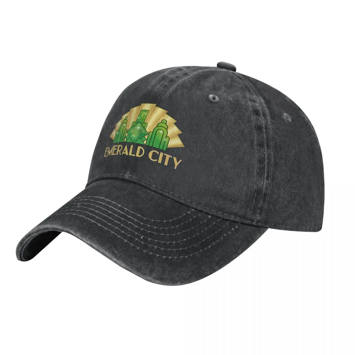 

Ковбойская шляпа с логотипом Изумрудного города в стиле арт-деко, летняя шляпа, кепки с защелкой сзади для мужчин и женщин