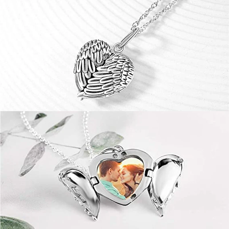 Sublimation High Quality Angel Wings Necklace Metal Gold