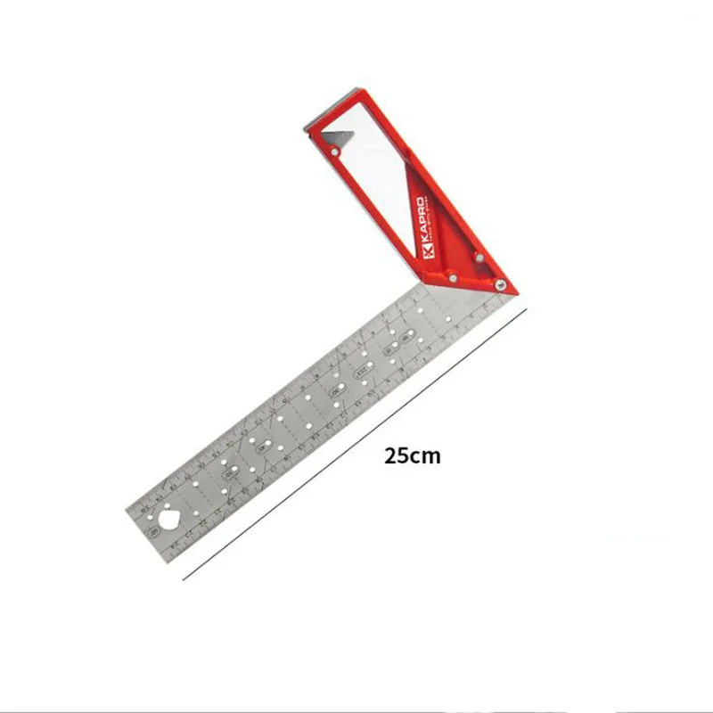 קפרו מחבר פלדת אל-חלד סוואנסון מתכת ריבוע זווית סימון סרגל ימין נסה ריבוע נגר לעץ